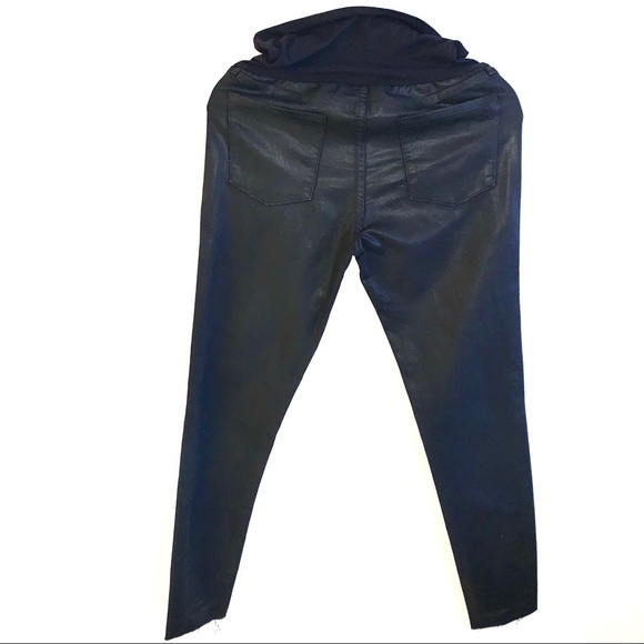 Black Maternity Leather Pants - Picture 5 of 10